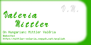 valeria mittler business card